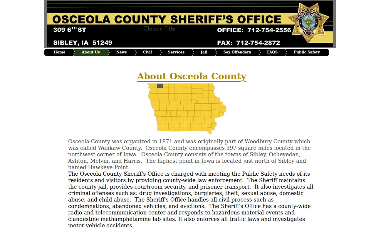Osceola County arrest records and Sheriff countywide services