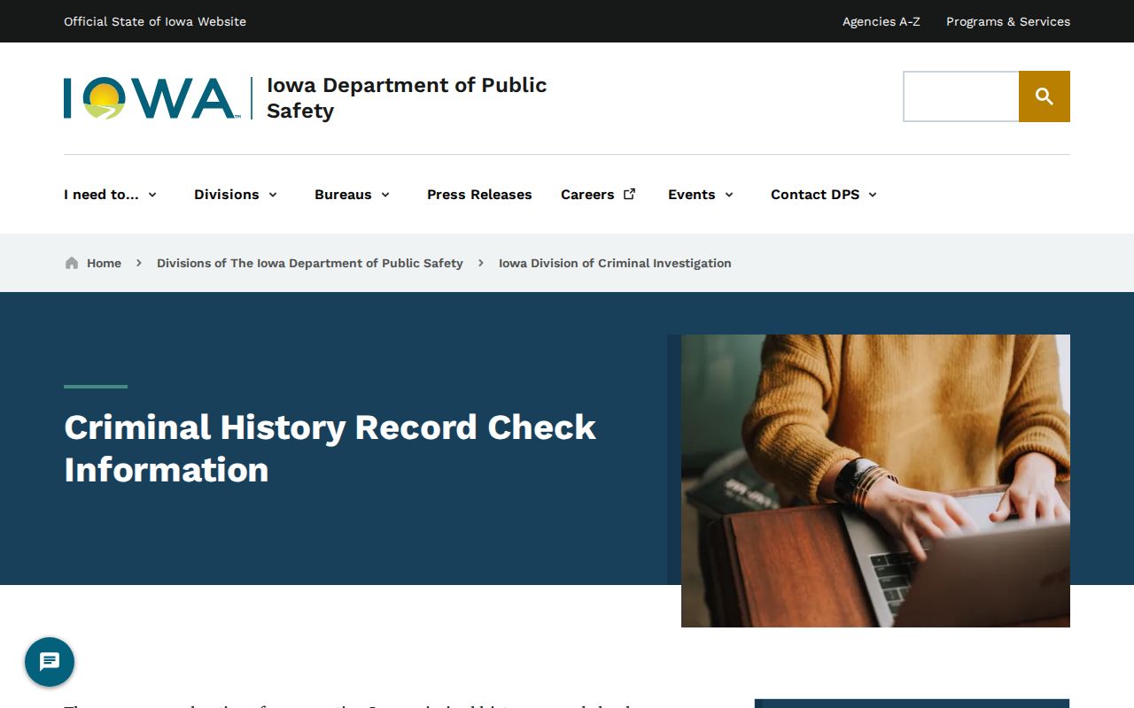 Osceola County criminal history DCI record check page